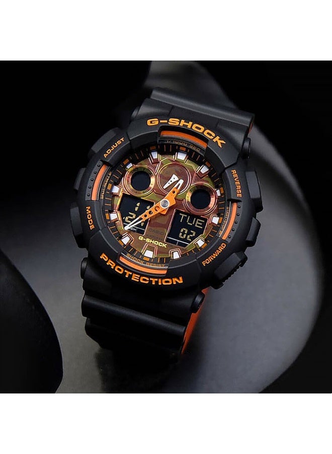 كاسيو ساعة كاسيو رجالي جي شوك GA100BR-1A للرجال تناظرية رقمية - Image 4