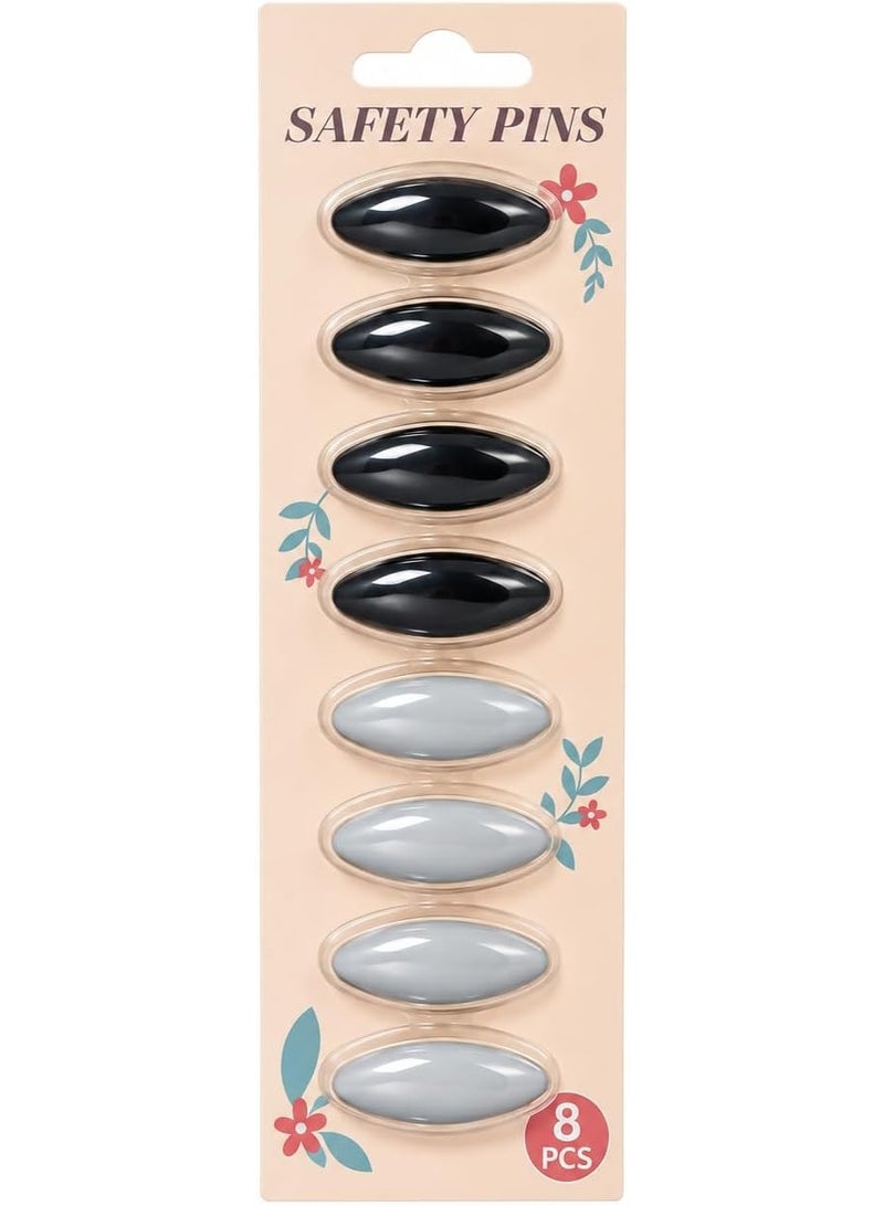 1st Choice First Choice | Stylish safety pins for scarves and clothing – 8-piece set featuring a sleek, safe design and assorted colors perfect for any everyday look. - Image 1