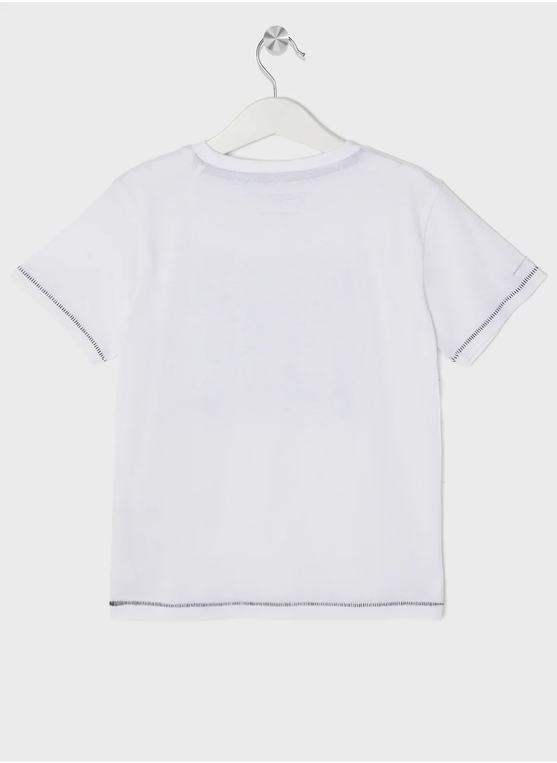 GUESS Kids Logo Crew Neck T-Shirt