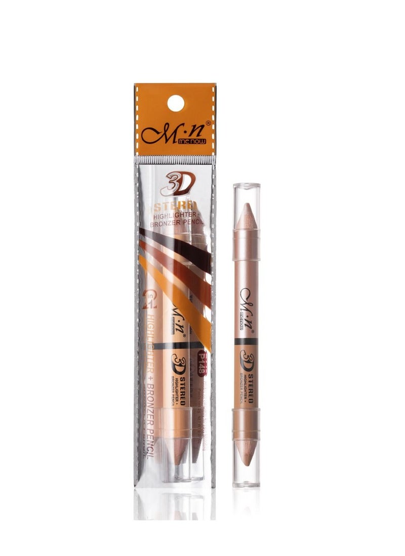 Mn Dual Head 3D Stereo 2 In 1 Highlighter Pencil with sharpner  - Image 5