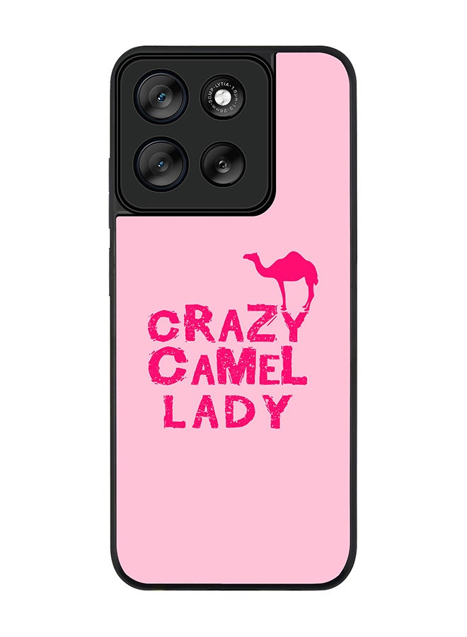 Stylizedd For Motorola Moto G56 Case,Slim fit Camera Protection, Shockproof Thin Phone cover  - Crazy Camel Lady - Image 1