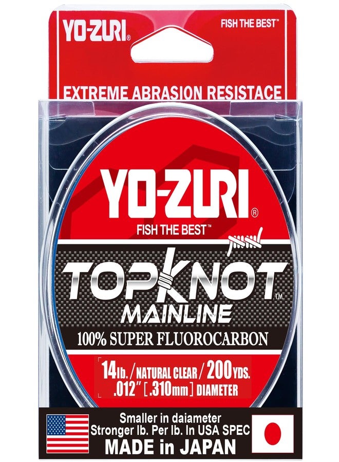 DUEL Yo-Zuri Topknot Fluorocarbon Mainline 200YD Spool 14LB, Natural Clear - Image 1