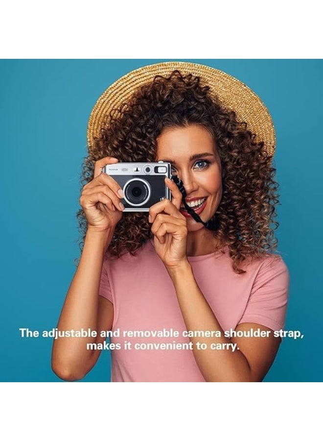 سيلكفكس فوجي ميني EVO حالة الكاميرا الوقائية - حاسوب واضح حالة متوافقة مع كاميرا Instax ميني EVO الفورية مع حزام الكتف القابل للتعديل - Image 2