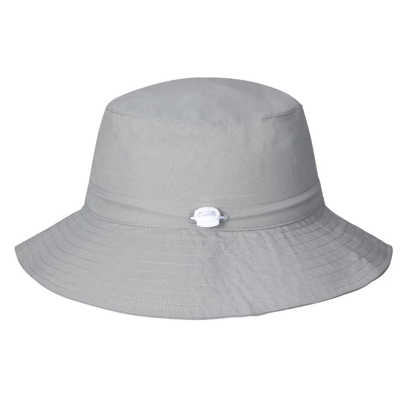 MaxNova Baby Sun Hat Toddler Bucket Hat for Boys 2-7 Years Smile Face Grey - Image 3