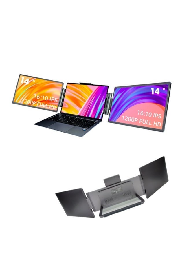14-inch Dual-screen Portable Monitor FHD 1200P IPS Display 16:10 for Windows/Mac - Image 1