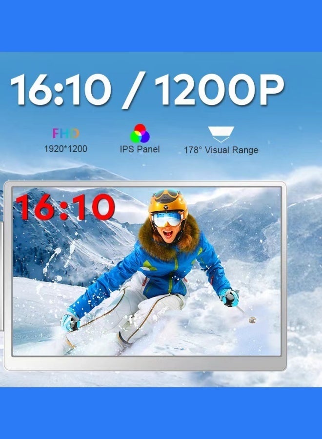 14-inch Dual-screen Portable Monitor FHD 1200P IPS Display 16:10 for Windows/Mac - Image 2