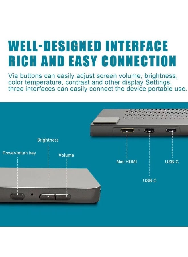 14-inch Dual-screen Portable Monitor FHD 1200P IPS Display 16:10 for Windows/Mac - Image 4