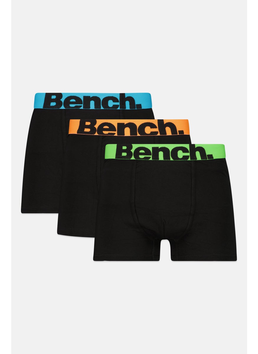 Bench Men 3 Pack Brand Logo Boxers, Black  - Image 1