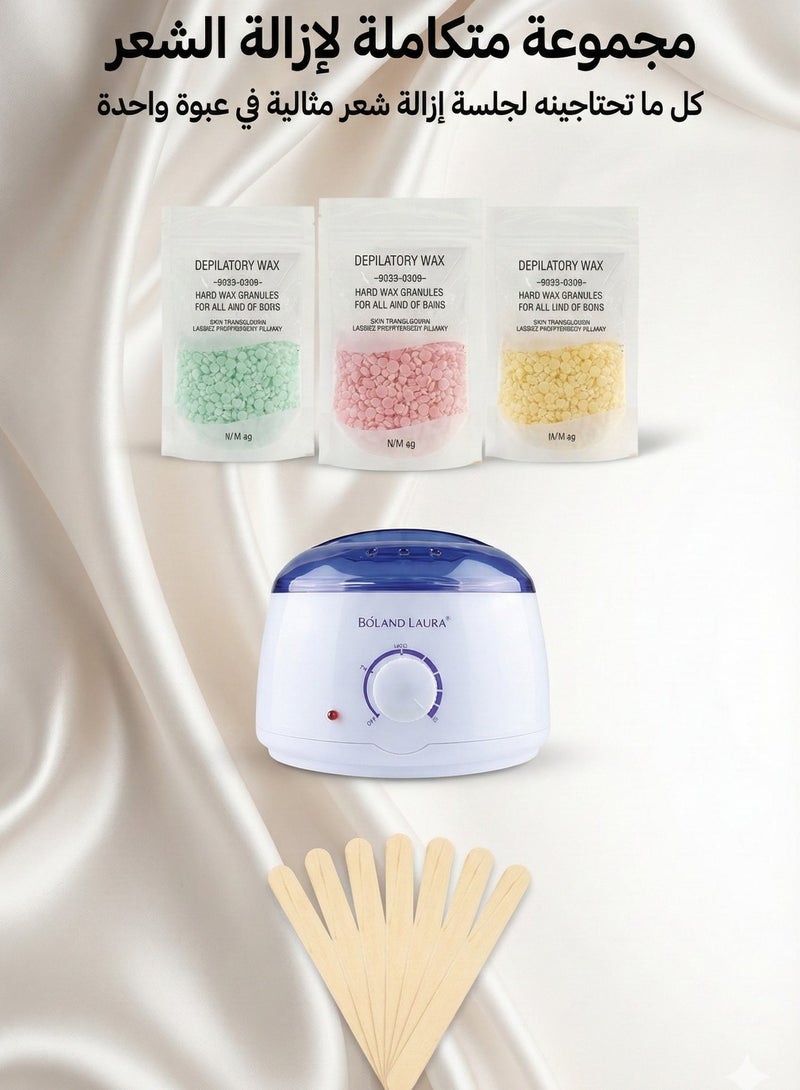 BOLAND LAURA WAX WARMER FOR BOLANDLAURA +300 grams of wax + 20 wooden sticks for wax - Image 3