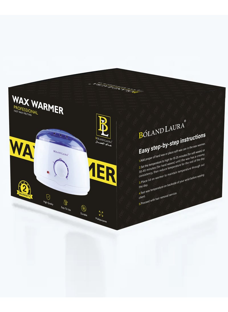 BOLAND LAURA WAX WARMER FOR BOLANDLAURA +300 grams of wax + 20 wooden sticks for wax  - Image 2