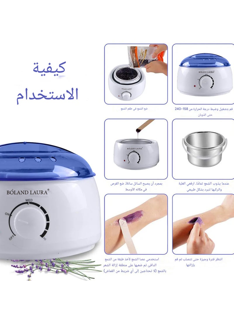 BOLAND LAURA WAX WARMER FOR BOLANDLAURA +300 grams of wax + 20 wooden sticks for wax  - Image 4