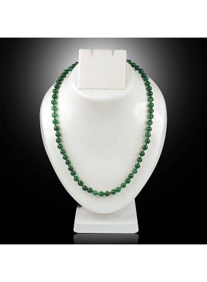 Reiki Crystal Products منتجات كريستال ريكي قلادة مالا من الأفينتورين الأخضر الطبيعي 6 مم حجر كريستالي 108 خرز جااب مالا للرجال والنساء - Image 5