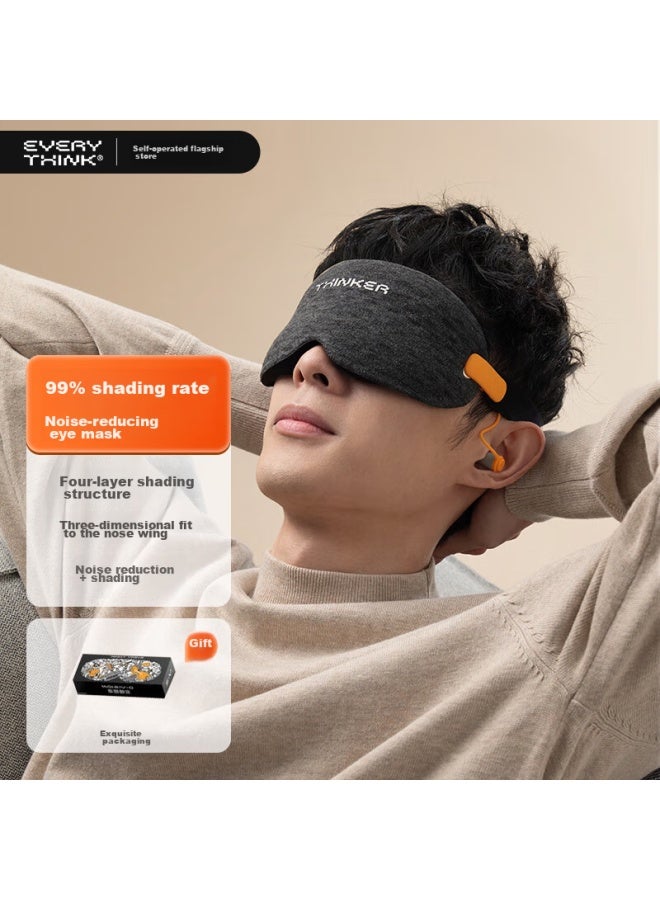 Everythink Sleep Mask, Light-blocking, Noise-reducing, For Better Sleep, Integrated Earplugs, Silent, 3d Eye Protection - Image 1