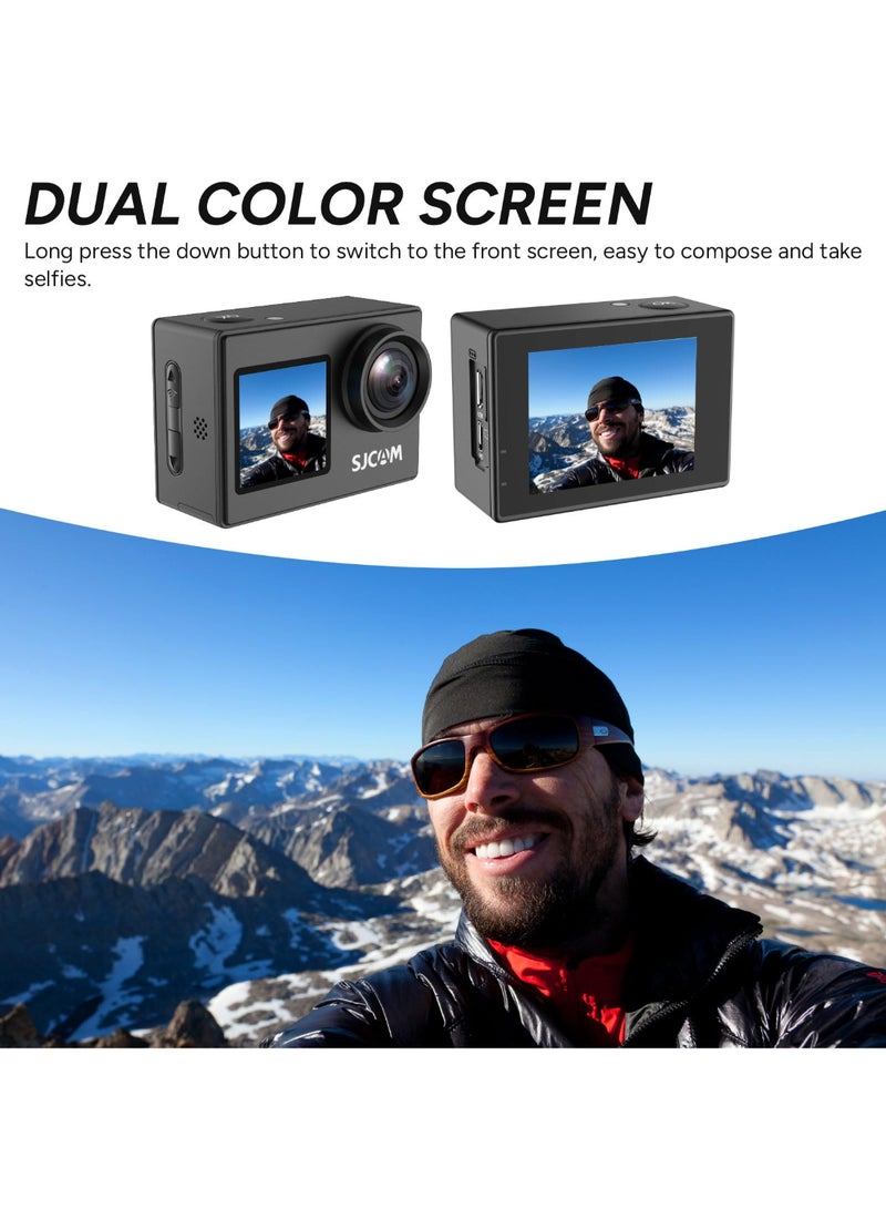 SJCAM Renewed - SJ4000 4K 16MP WiFi Action Camera Ultra HD Dual Screen 30M Underwater Camera 170° Wide-Angle Waterproof Sports Cam - Image 5