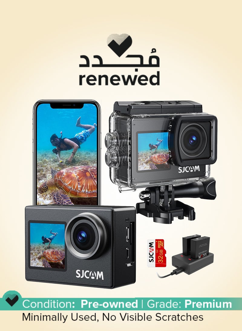 SJCAM Renewed - SJ4000 4K 16MP WiFi Action Camera Ultra HD Dual Screen 30M Underwater Camera 170° Wide-Angle Waterproof Sports Cam - Image 1