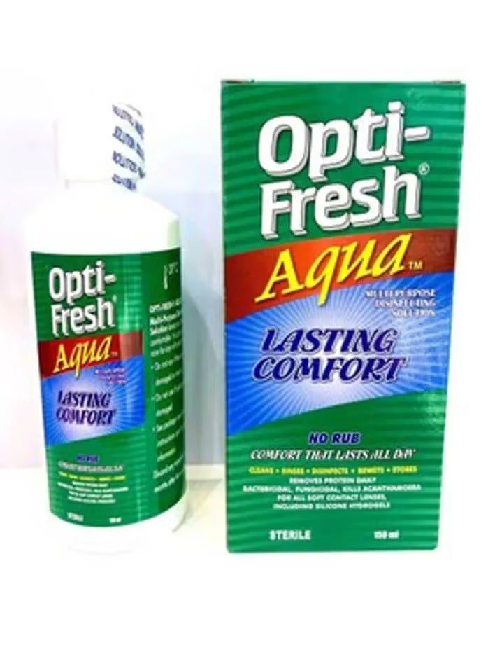 Opti-Fresh Aqua Contact Lens Solution Cleans, Disinfects & Stores – 150ml