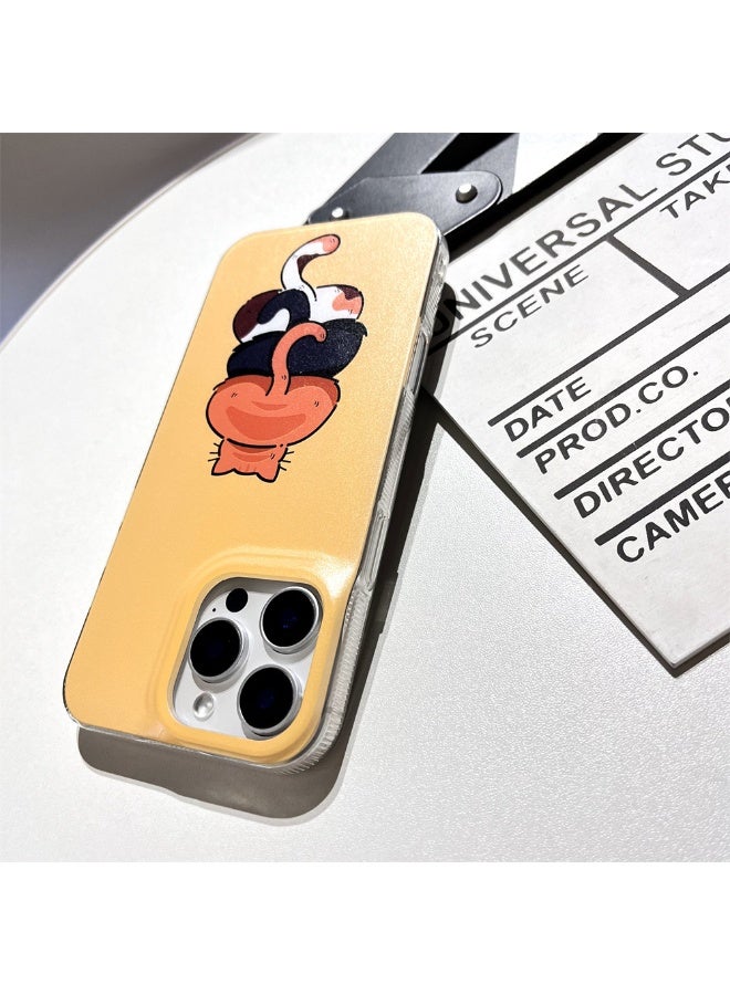 NIBEMINENT Cute Cats Are Stacked With Fun Protective TPU Case Cover For iPhone 14 Plus Clear - Image 1