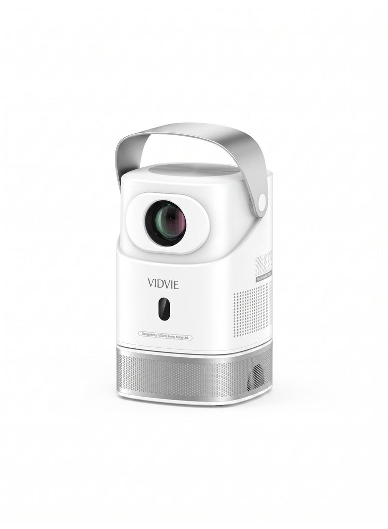 Vidvie Portable FULL HD Intelligent Projector - Smart Mini Movie Projector with Auto-Focus, Built-in Handle, HD Resolution - White - Image 2