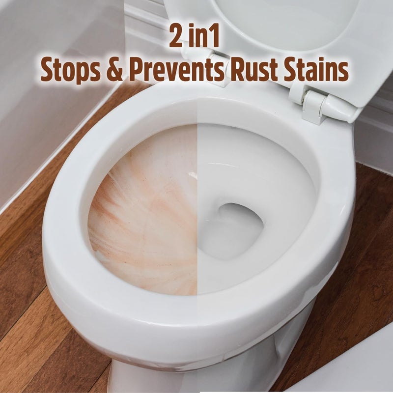 Rust-Oleum RustGuard Rust Stain Remover | Heavy-Duty Iron Stain Remover & Toilet Bowl Cleaner For White & Colored Toilets | 2 Tablet Box - Image 4