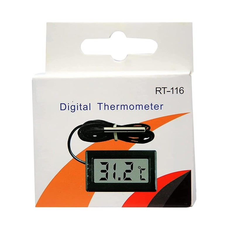 VCK Digital Thermometer with LCD for Fridges with Wired Probe | Plastic | Colour May Vary I ON/OFF OPTION AVAILABLE I C/F I -50 to +300 digree - Image 1
