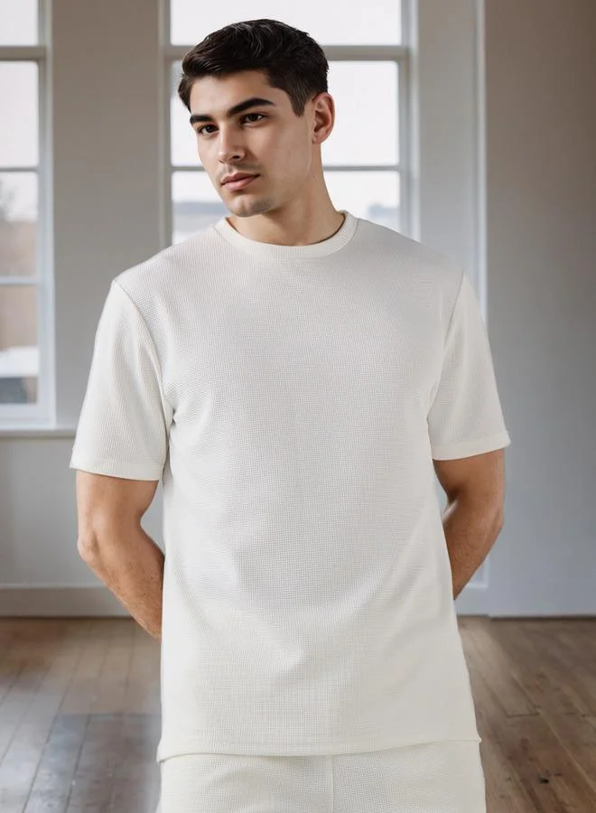ADOT by Splash Waffle Textured T-shirt