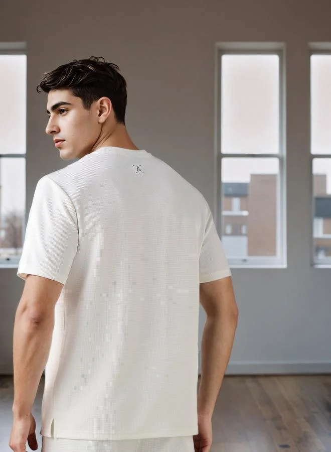 Splash Active  Waffle Textured T-shirt for Men | Best Price UAE