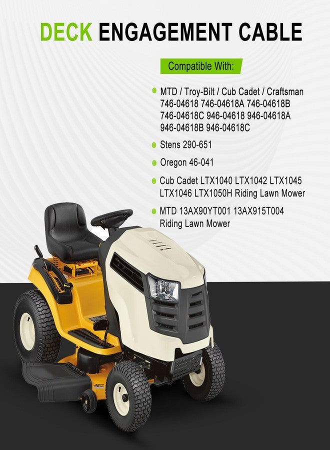 Harbot كابل تشغيل سطح جزازة العشب هاربوت لجزازات العشب MTD Cub Cadet 1040 و 1045 و LTX1040 و LTX1042 و LTX1045 و LTX1046 و LTX1050H و Troy Bilt TB2246 - Image 2