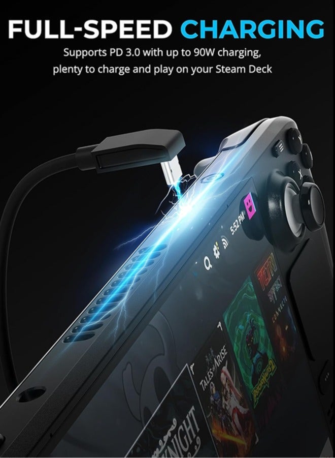 محطة إرساء لجهاز Steam Deck ROG Ally، 6 في 1 محطة إرساء مع HDMI 2.0 4K@60Hz، Ethernet Gigabit بسرعة 1000Mbps، 3 USB-A 3.0 ومنفذ USB-C للشحن السريع متوافق مع Valve Steam Deck - Image 5