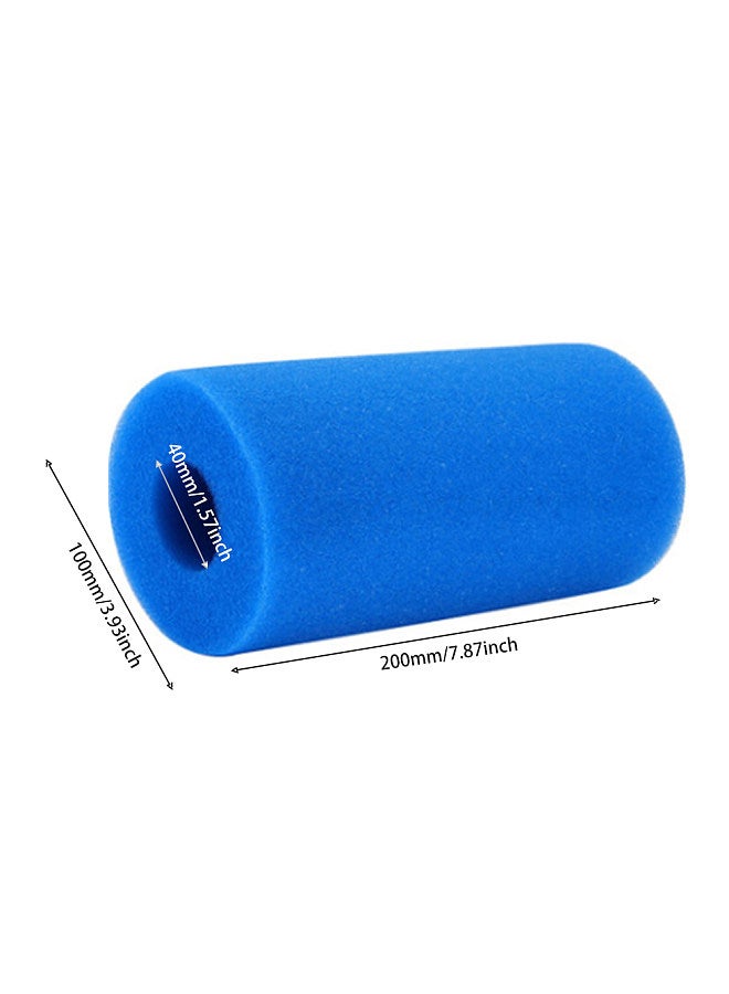 Swimming Pool Filter,Pool Filter for Intex Type A Reusable/Washable Swimming Pool Filter Foam Cartridge Sponge Pool Cleaner,Blue 10cmx20cm  - Image 3