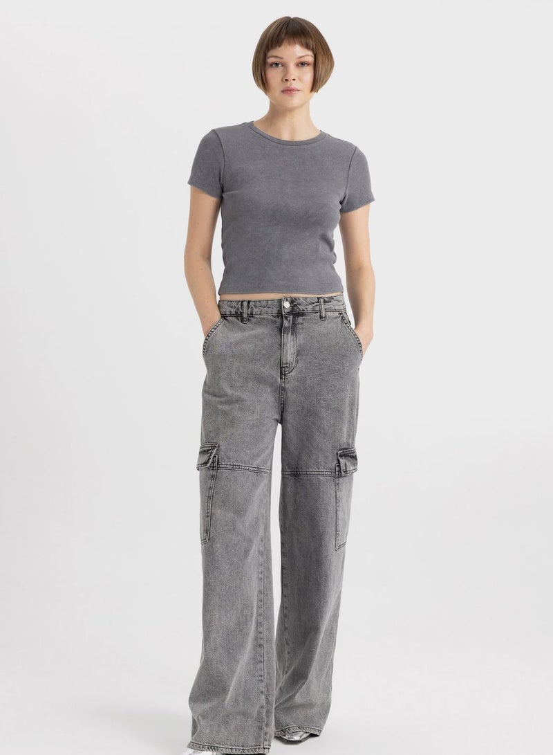DeFacto Woman Fitted Short Sleeve T-Shirt  - Image 4