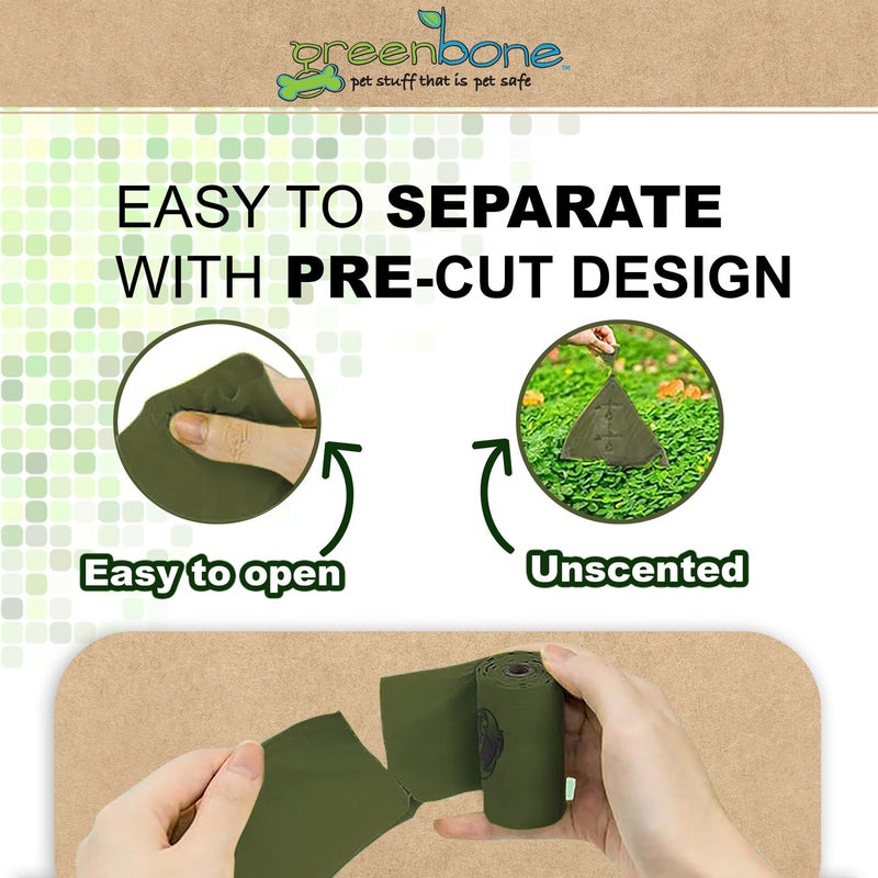 Greenbone BioBase Pet Poop Bags - 12 Rolls, 144 Bags - 13 Inch x 9 Inch - Image 3