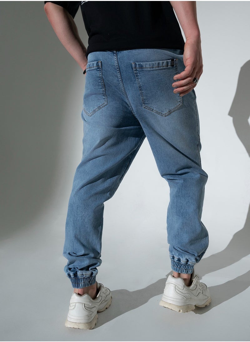 Hubberholme Relaxed Fit Light Blue Stretchable Jeans for Men  - Image 3
