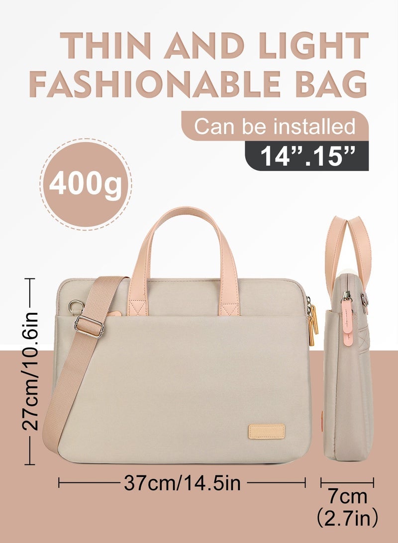 URbazaar Laptop Bag 15.6 Inch for Women Men Shoulder Bag with Cable Organize Bag Waterproof Laptop Sleeve Case Business Briefcase College 14-15.6 Inch Laptop Carrier - Image 3