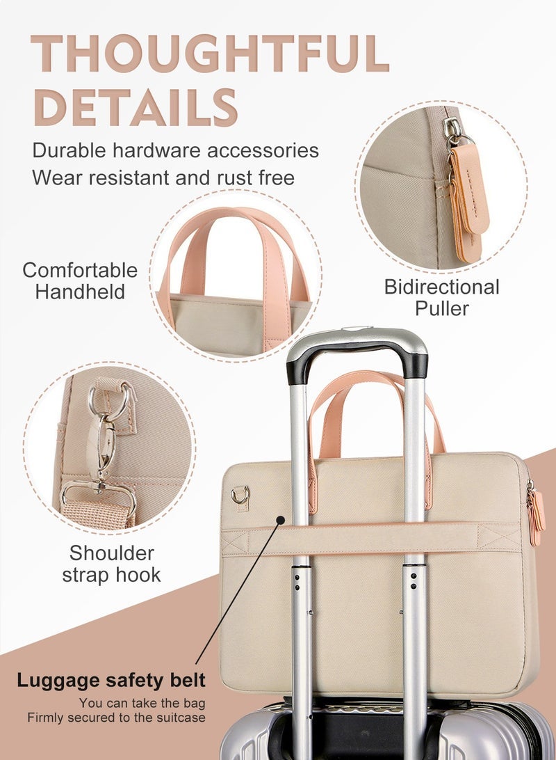 URbazaar Laptop Bag 15.6 Inch for Women Men Shoulder Bag with Cable Organize Bag Waterproof Laptop Sleeve Case Business Briefcase College 14-15.6 Inch Laptop Carrier - Image 5