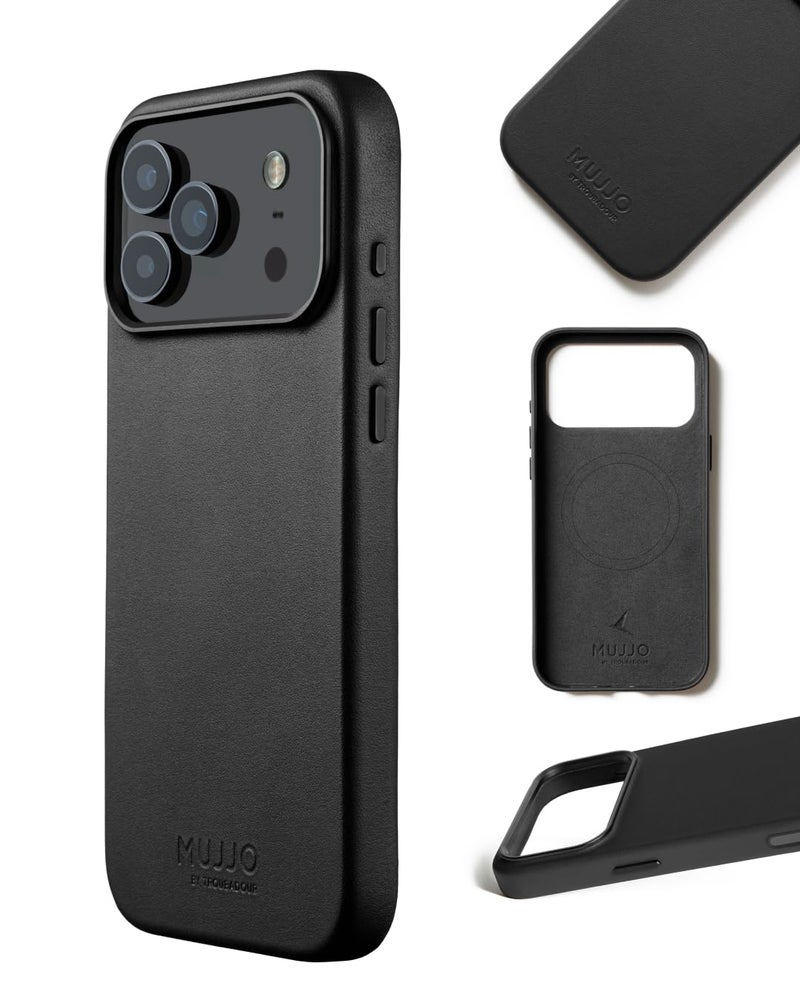 Mujjo Leather Case for iPhone 17 Pro Max – MagSafe Compatible - Black - Image 2