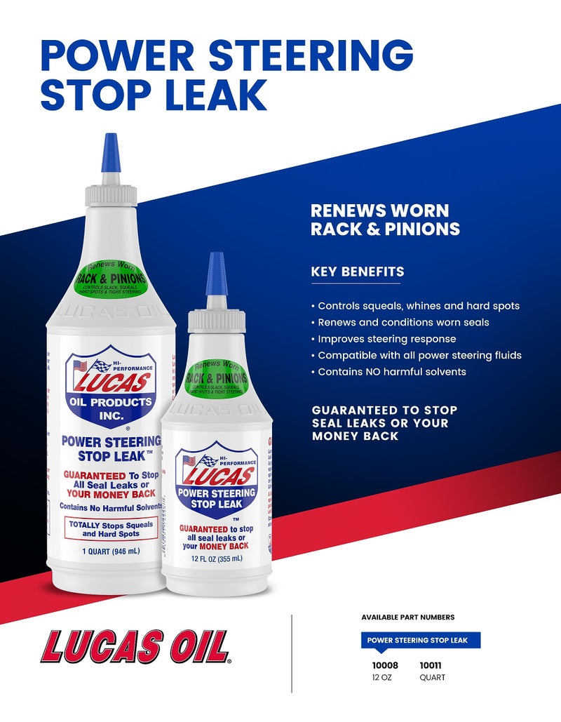 Lucas Oil 10008 Power Steering Stop Leak - 12 Ounce - Image 3