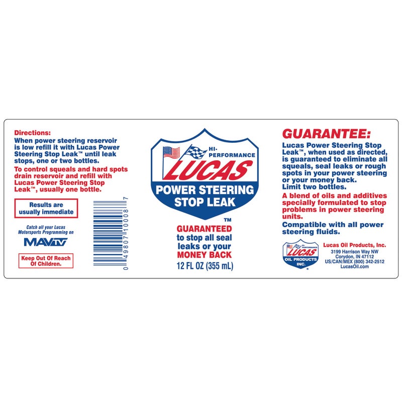 Lucas Oil 10008 Power Steering Stop Leak - 12 Ounce - Image 2