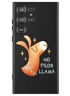 Theodor Protective Slim Fit Case Liquid Silicone Cover with Full Body Protection Anti-Scratch Shockproof Case For Samsung Galaxy S24 Ultra (Black) - No prob llama  - Image 1