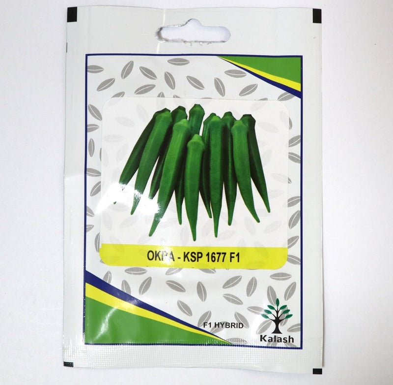 Kalash Okra KSP 1677 F1 Hybrid Premium Quality Seeds for Gardening