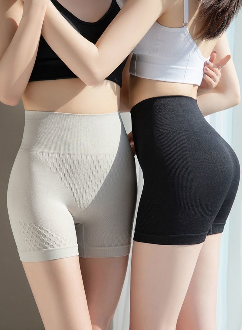 2-piece Women High Waist Hip Lifting Body Shaping Boxer Briefs Skin-friendly and Breathable - Image 1