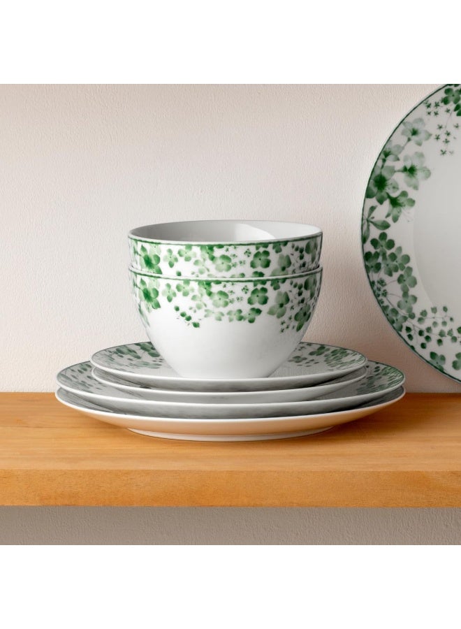 Noritake Bloomington Road Green 12 Piece Dinnerware Set Service for 4 - Image 2