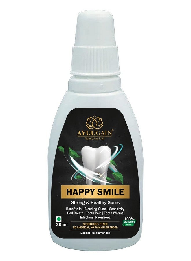 AYUUGAIN Happy Smile Gum Paint For Bleeding Gums, Bad Breath, Strong Teeth & Gum Pain Relief With Pudina Satva, Laung Oil & 14 Ayurvedic Herbs | Daily Protection Against Gum Problems Naturally - Image 4