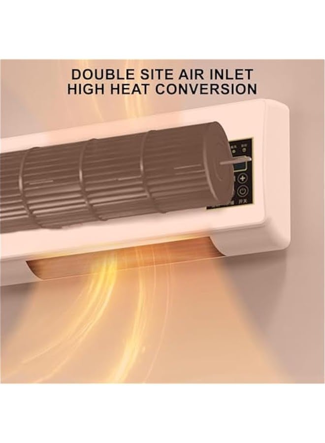 Wall Fan with Remote Control Cooling Fan Wall Mounted Air Conditioner Fan Portable Smart Cooling cooling Heating Fan Ductless Wall Air Fan Conditioner Air Heating Fan for Bedroom Living Room - Image 3