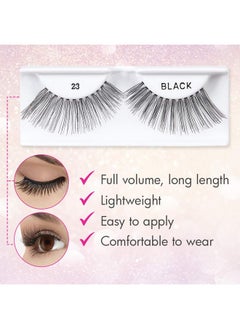 Andrea False Lashes Style 23 Black 4 Pairs  - Image 5