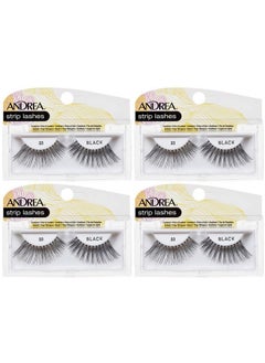 Andrea False Lashes Style 23 Black 4 Pairs  - Image 1