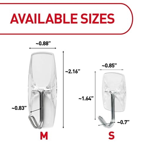 Command Medium Clear Wire Toggle Hooks, 6 Hooks and 8 Command Strips, Damage-Free Hanging Wall Hangers for Hanging Home Decor, Holds up to 2 lb - Image 2