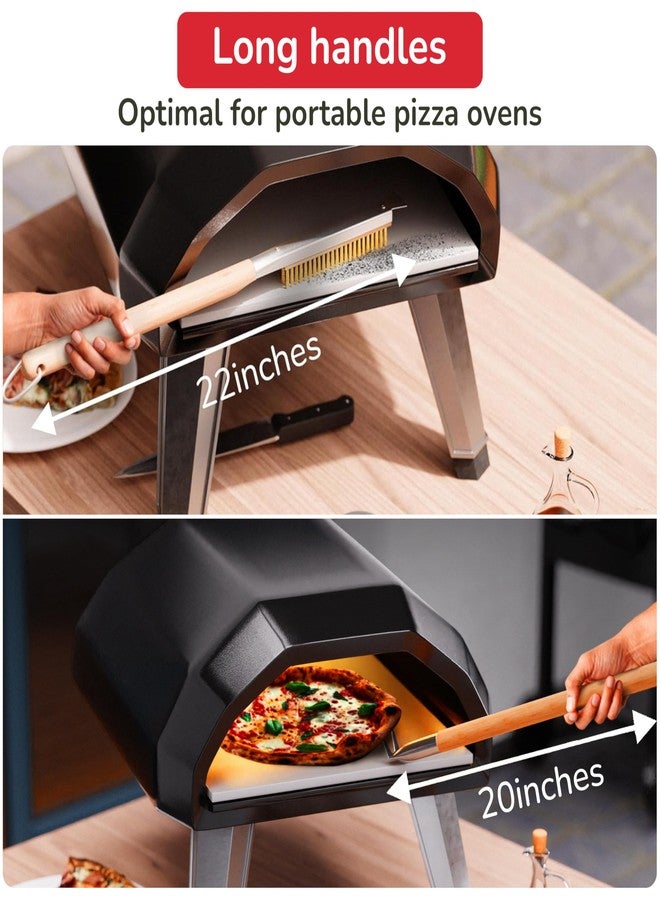 Senwosa Pizza Oven & Stone Brush with Scraper, Turning Fork & Bubble Popper Bundle - Essential Accessories & Tools for Any Pizza Oven - Image 3