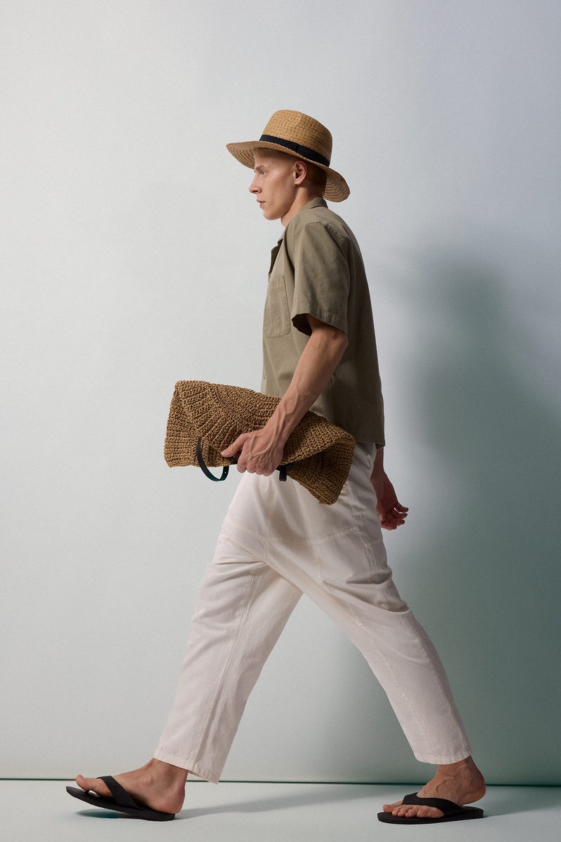 DeFacto Beige Man Wide Leg Trousers Casual - Image 3