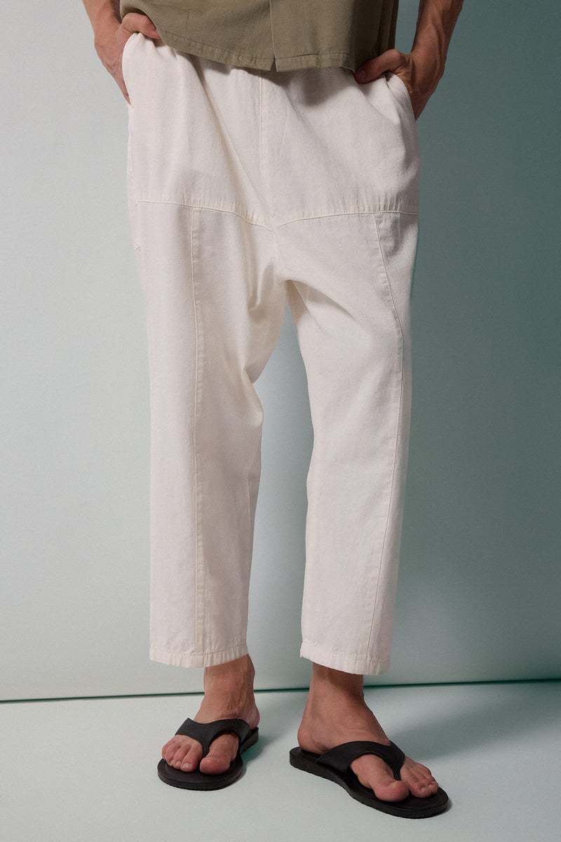 DeFacto Beige Man Wide Leg Trousers Casual - Image 4