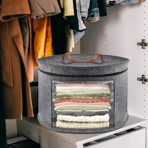 SHWWQUE Hat Storage Box,Hat Boxes for Women Storage,Cowboy Hats Holder for Travel,Wide Brims Hat Carrier Case,Stuffed Animal Toy Organizer,Hat Box Closet Organizers and Storage,Hat Boxes for Men - Image 5